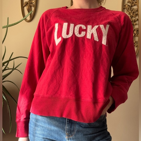 Vintage Lucky Brand Red Crewneck Sweater - Picture 8 of 10